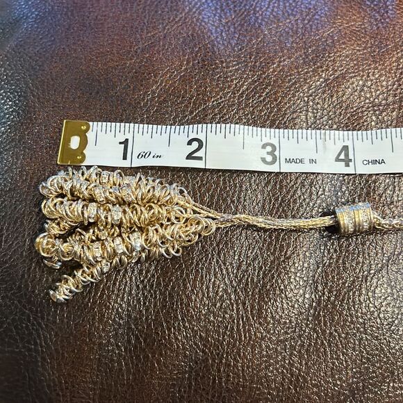 Dana Buchman Gold Tone Cubic Zirconia Stone Statement Necklace - Picture 8 of 8